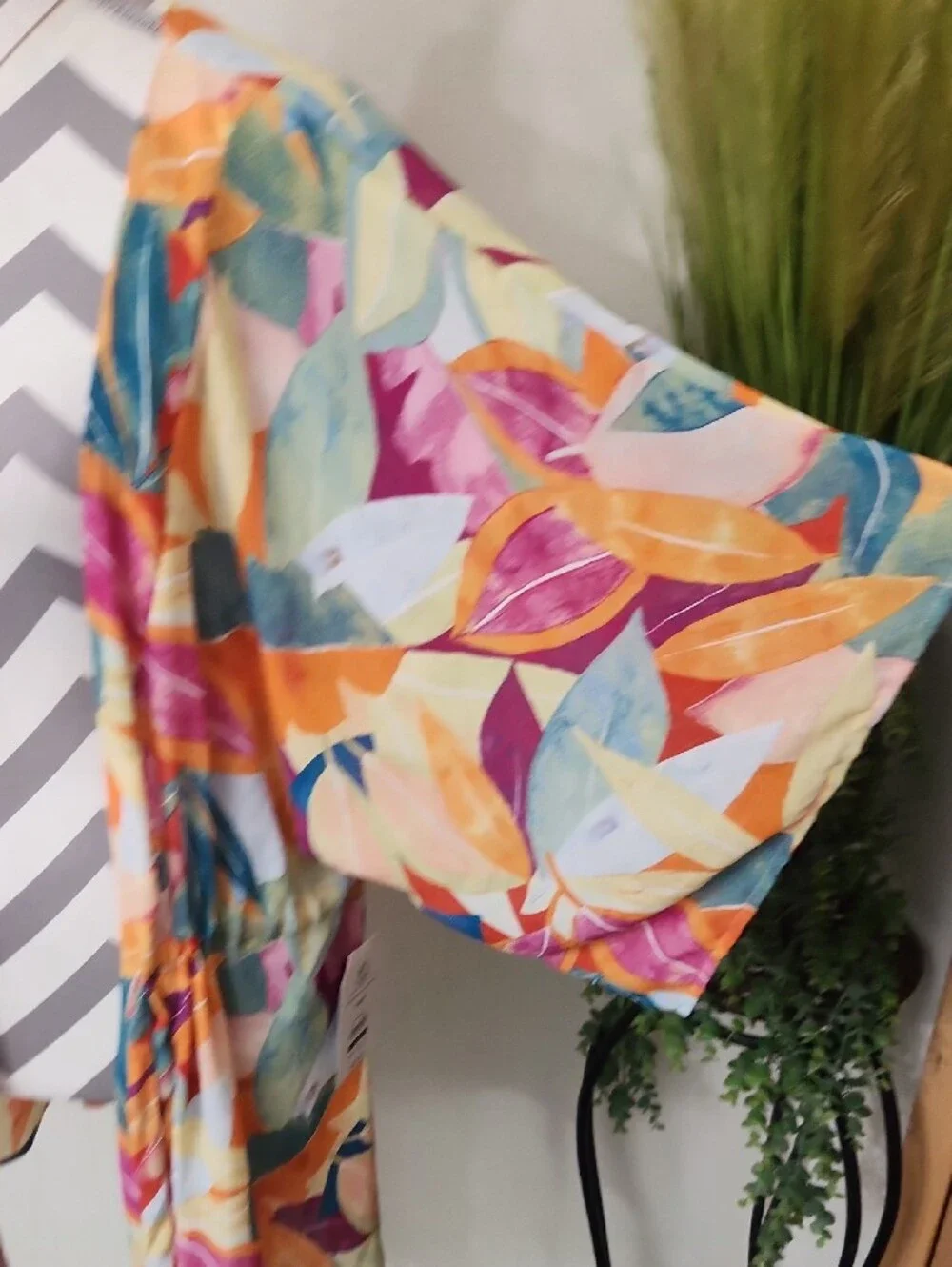 A New Day Multicolor Floral Tie-Waist Swim Cover Up